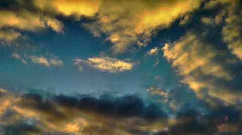 Interesting Sky Blue Yellow Black Colors v1 Stock Footage 61599432