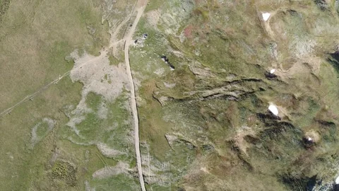 Interesting texture and pattern on the hill side of a hiking trail Stock Footage 250459770