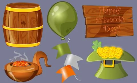Interesting three dimensional drawings for St. Patricks Day Stock Illustration