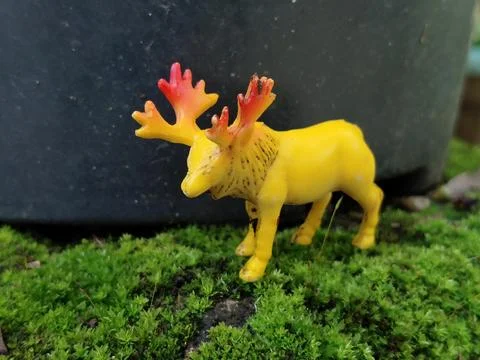 A interesting toy in the shape of a deer. Фото