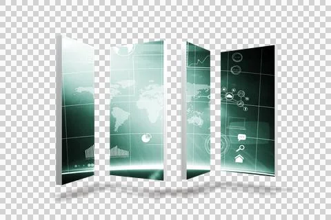 Interface on abstract screen Illustrazione stock