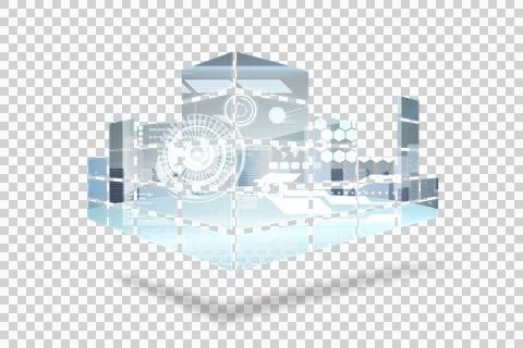 Interface on abstract screen イラスト素材