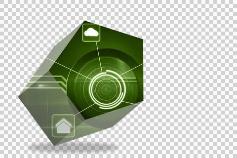 Interface on abstract screen Stock Illustration