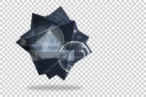 Interface on abstract screen 库存插图