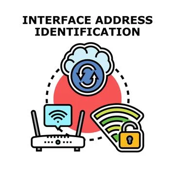 Interface address identification and network access concept Stock Illustration