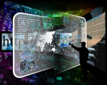 Interface and silhouette イラスト素材