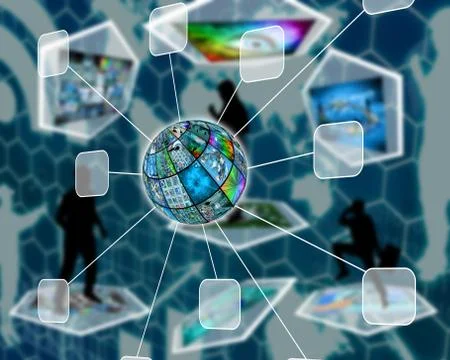 Interface and sphere Stock Illustration