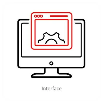 Interface and ui icon concept Ilustração Stock