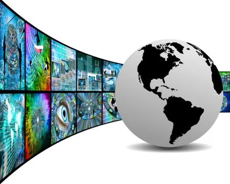 Interface and world Illustrazione stock