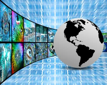 Interface and world イラスト素材