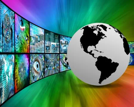 Interface and world Stockillustratie