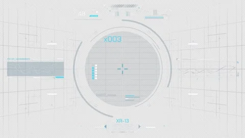 Interface with animated HUD and infographic elements for data analysis Stock Footage 313454852
