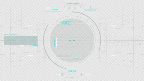 Interface with animated HUD and infographic elements for data handling 스톡 동영상 314198397