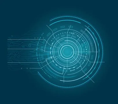Interface with Arrows Blue Vector Illustration Stock Illustration