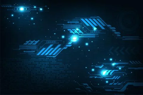 Interface background in the concept of technology. Stock Illustration