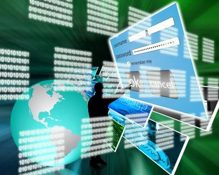 Interface binary code Stock Illustration