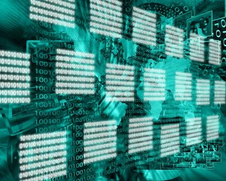 Interface binary code Stockillustratie