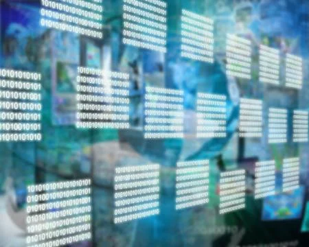 Interface binary code 스톡 일러스트