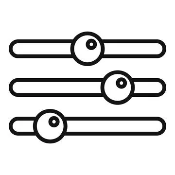 Interface buttons icon outline vector. Window frame Stockillustratie