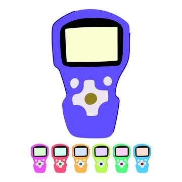 Interface car diagnostic scanner vector cartoon graphic Illustrazione stock