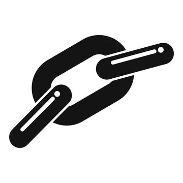 Interface chain icon simple vector. Web link Stock Illustration