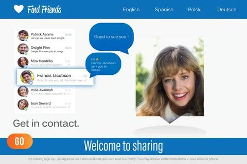 Interface of chat application イラスト素材