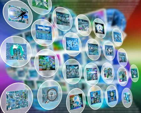 Interface of circles Stockillustratie