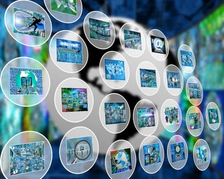 Interface of circles Stockillustratie