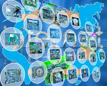 Interface of circles Stockillustratie