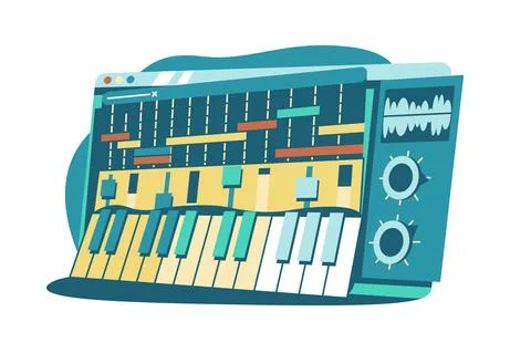 Interface for composing music Stock Illustration