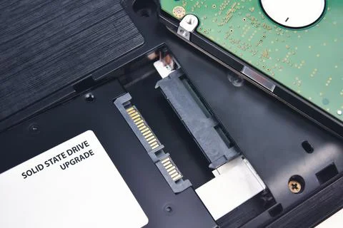 Interface connection for Solid State Drives (SSD) Stock Photos