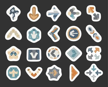 Interface control set in scandinavian style 스톡 일러스트