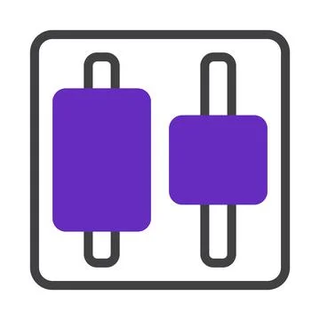 Interface controls illustration depicting adjustable settings in a modern d.. Stockillustratie