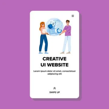 Interface creative ui website vector Stock Illustration