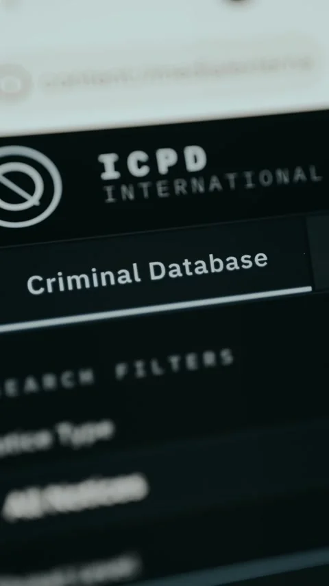 Interface for a Criminal Database Stock Footage 332054608