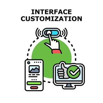 Interface customization setting digital user experience Ilustración de archivo
