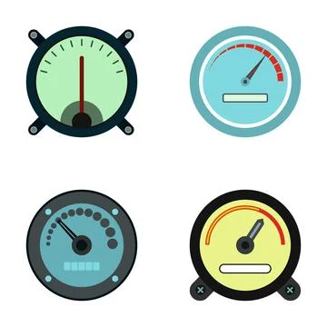 Interface dashboard gauges for data measurement Stock Illustration