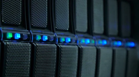 Interface Database in Render Farm Video stock 59831533