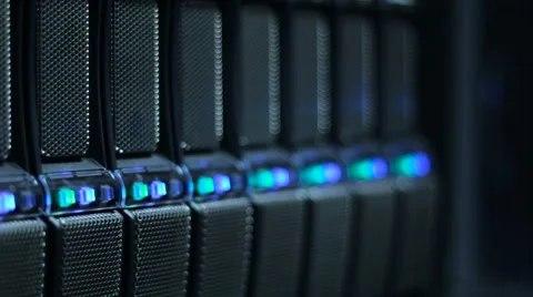 Interface Database in Render Farm Stock Footage 59831980