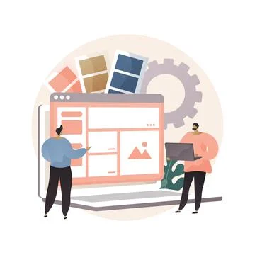 Interface design abstract concept vector illustration. Stock Illustration