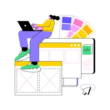 Interface design abstract concept vector illustration. Stock Illustration