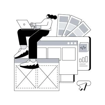 Interface design abstract concept vector illustration. Stock Illustration