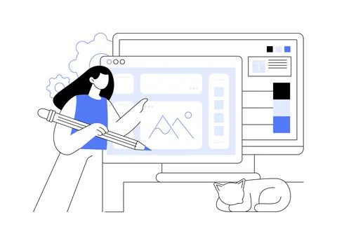 Interface design abstract concept vector illustration. イラスト素材