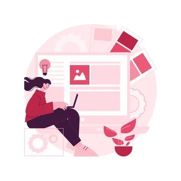 Interface design abstract concept vector illustration. Stock Illustration