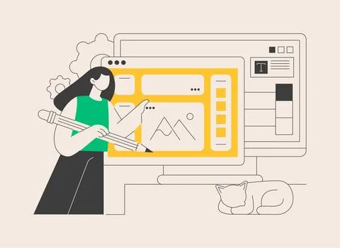 Interface design abstract concept vector illustration. 스톡 일러스트