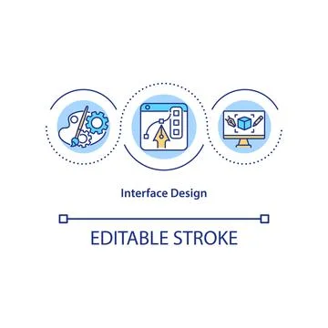 Interface design concept icon Illustrazione stock