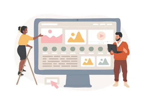 Interface design isolated concept vector illustration. Stock Illustration