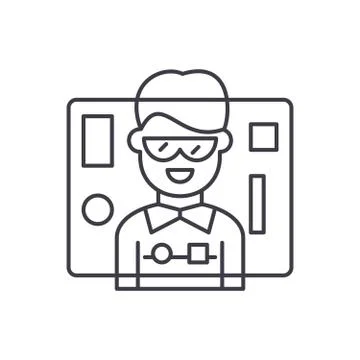 Interface design line icon concept. Interface design vector linear illustration イラスト素材