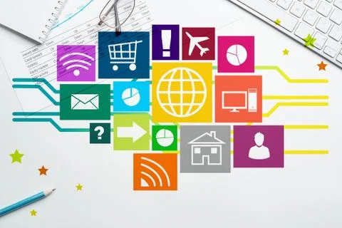 Interface design for mobile and web application イラスト素材