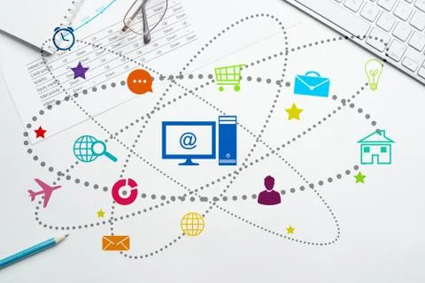 Interface design for mobile and web application Stock Illustration